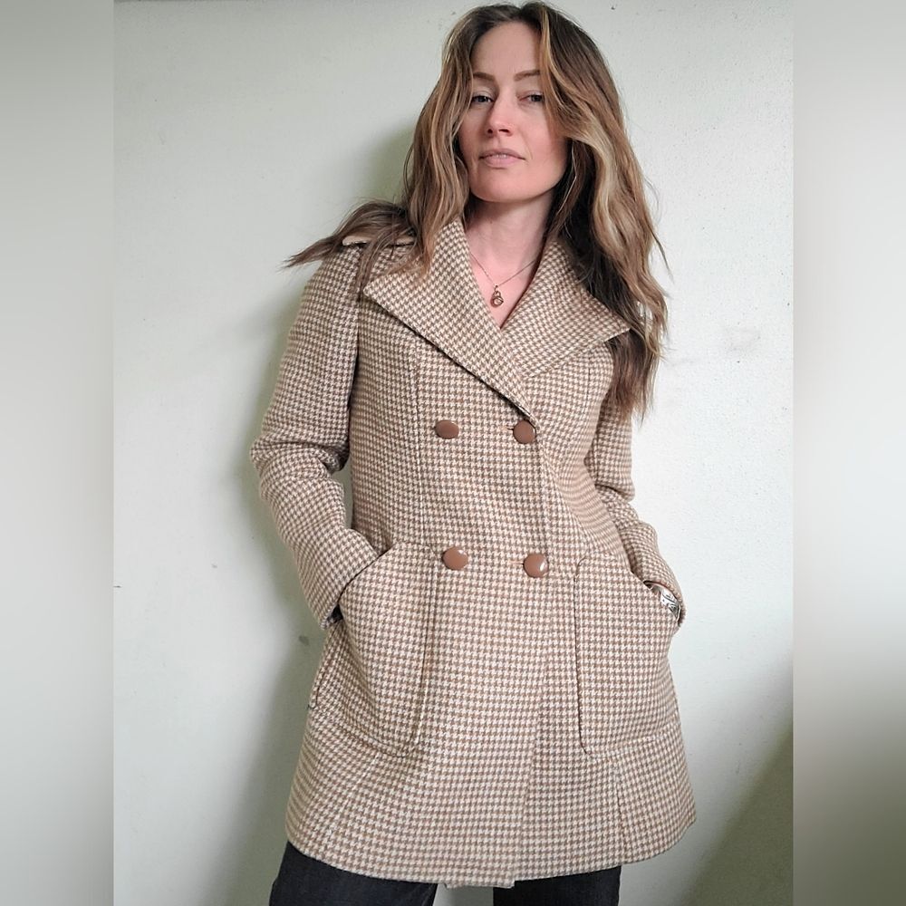 The French Trench Vintage 70s Wool Pea Coat S